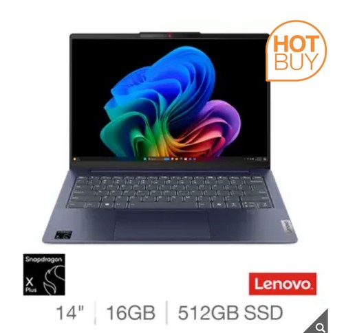 Lenovo Ideapad Slim 5 14 Inch Laptop Snapdragon 16GB 512GB - Blue 14Q8X9 8 Core - Picture 5 of 5