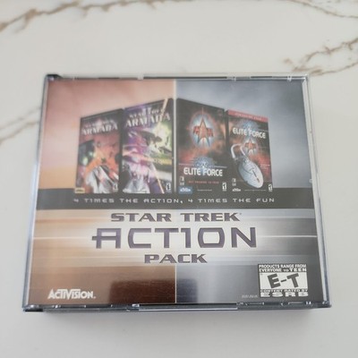 Star Trek: Action Pack (PC CD-ROM) 4-Disc Set NO Manual Great Condition 