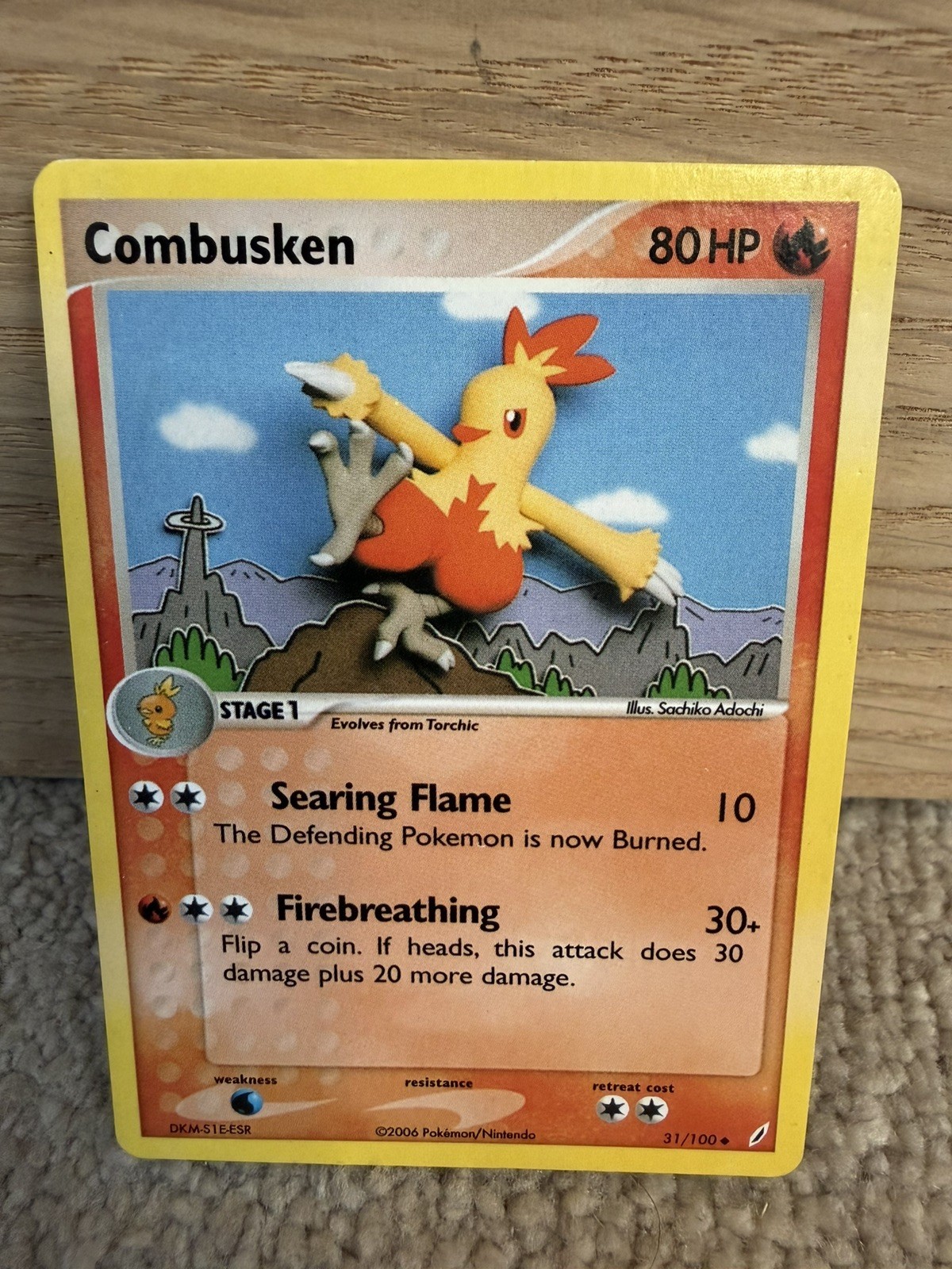 Combusken 31/100 Uncommon Crystal Guardians Pokemon NM