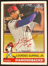 LOURDES GURRIEL JR 2025 TOPPS HERITAGE HIGH RED INK REAL ONE AUTO #3/76 #ROA-LG