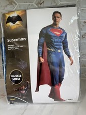 Rubie's Superman Muscle Chest Costume Jumpsuit w/ Cape One Size Men Retail 70