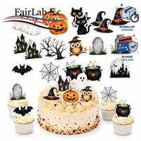 Esspapier Tortendeko 48 StüCk Halloween Kuchen Deko Essbar FüR Party