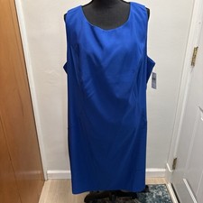 Alyx Ltd Blue Sheath Dress Size 24W Sleeveless