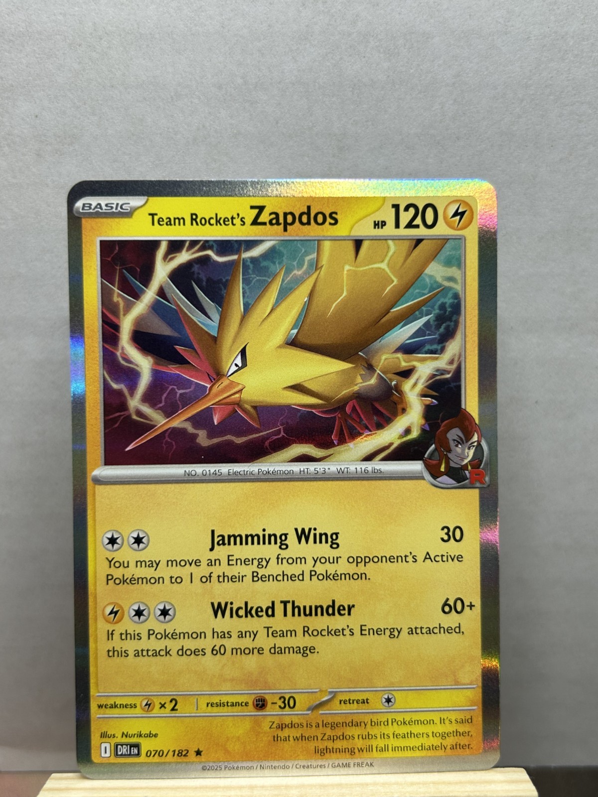 Team Rocket's Zapdos #70 Pokemon Destined Rivals