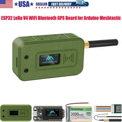 LoRa 32 V4 GPS ESP32 Dev-Board WiFi+GPS GNSS+Case+Battery+Antenna for Meshtastic