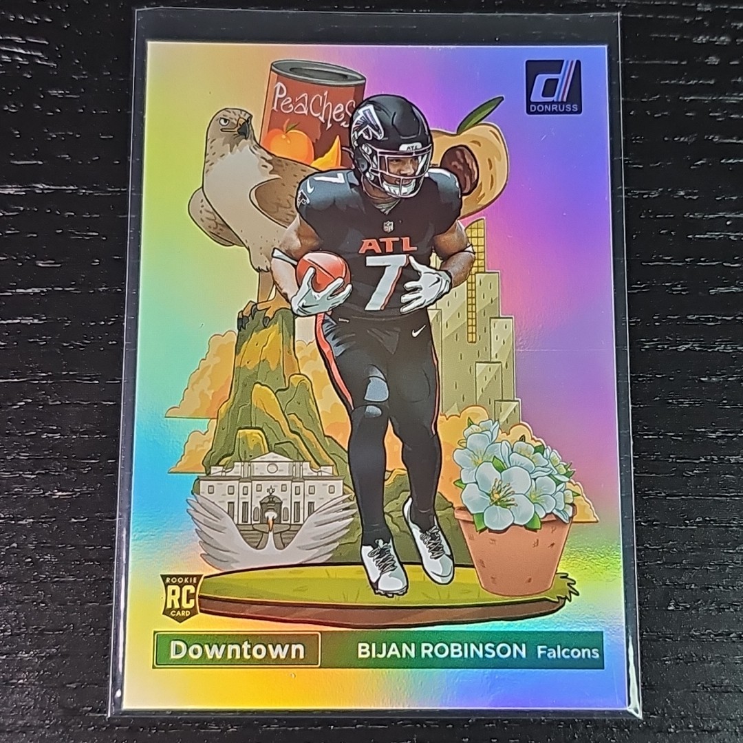 2023 Panini Donruss Bijan Robinson Downtown #D-10 RC Case Hit Rookie Falcons