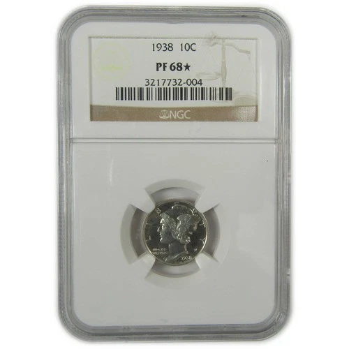 1938 Mercury Dime PF 68* NGC Silver Proof 10c Coin SKU:I19883