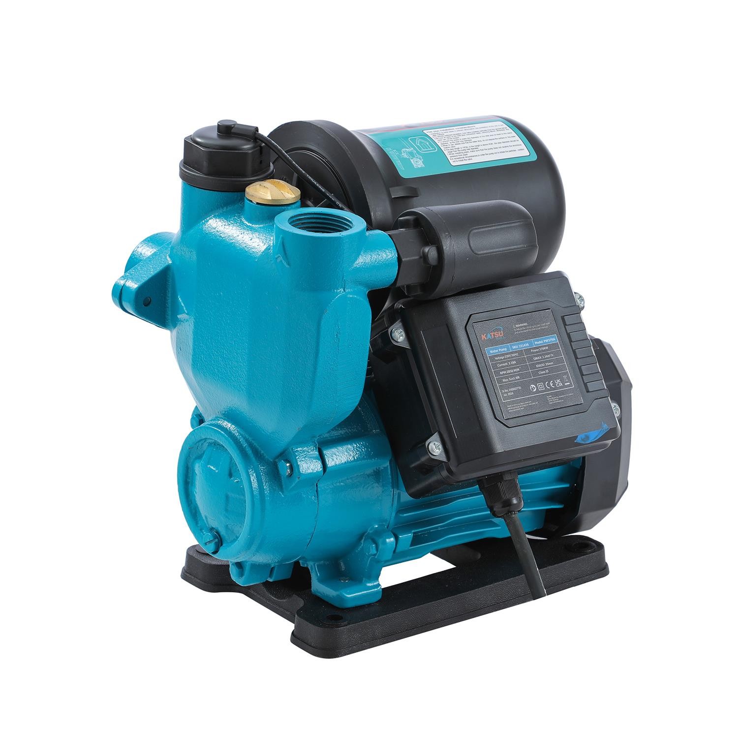 KATSU Full Automatic Self‑Priming Water Booster Pump 370W Garden Shower UK