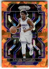 2021-22 Panini Prizm Davion Mitchell Orange Ice Rookie #312