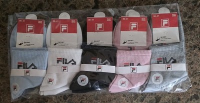 New Fila Women s Sport Socks 10-Pair Pack Multicolor Mid Cut Athletic Sizes 5-10