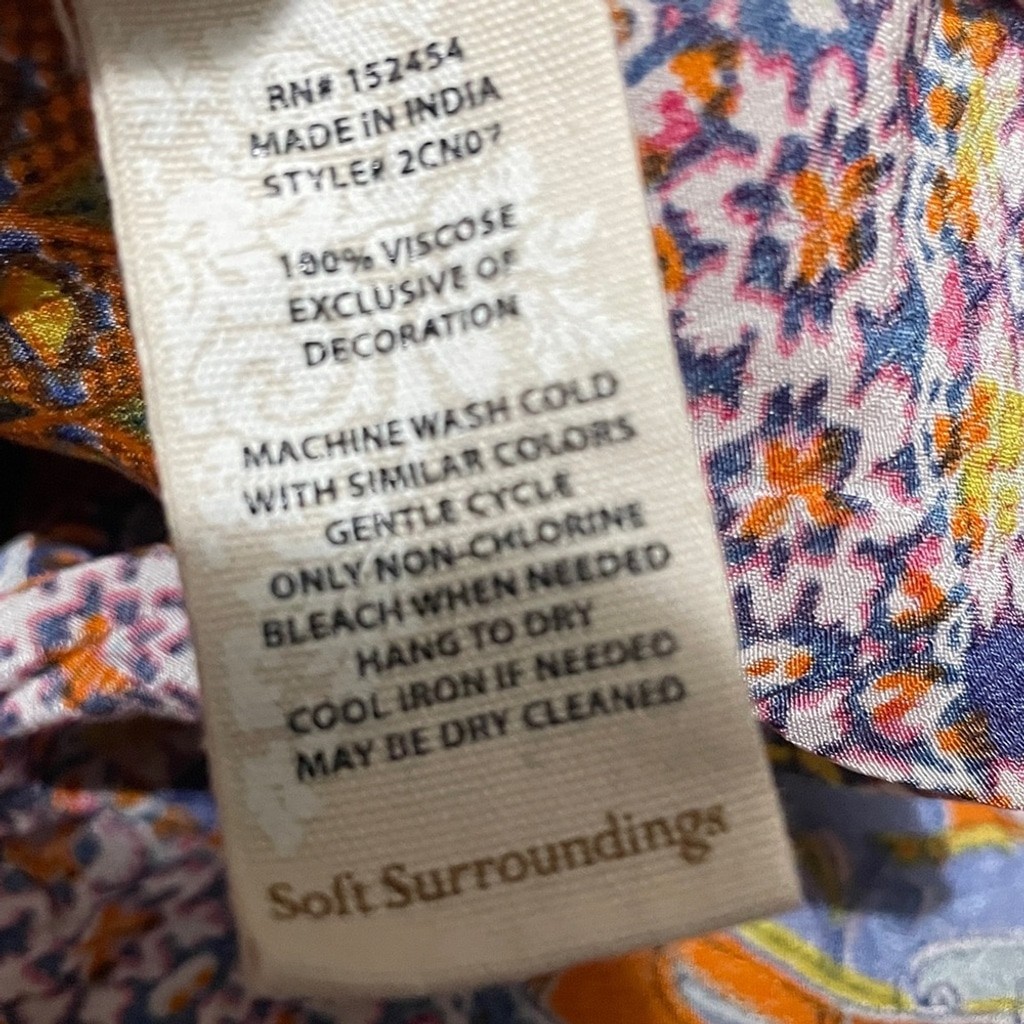 Soft Surroundings Multi Colored Short Sleeve Tuni… - image 7