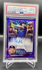 🔥2023 Topps Chrome Jonathan Aranda Auto Purple Refractor Rookie #/250 PSA 10 RC