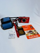 Olympus Stylus Tough TG-3 16MP Waterproof Compact Digital Camera Red With Extras