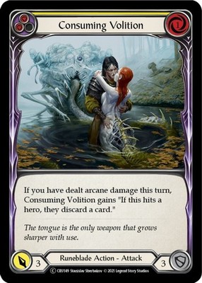Consuming Volition (Yellow) - Rainbow Foil - Unlimited Edition NM Flesh and Bloo