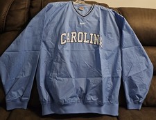 Vintage NIKE North CAROLINA Tar Heels Windbreaker Pullover Center Swoosh CRISPY