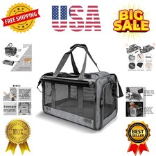 Pet Carrier for Large Cats, Soft-Sided Cat Carrier for Medium Big Cats and Pu...