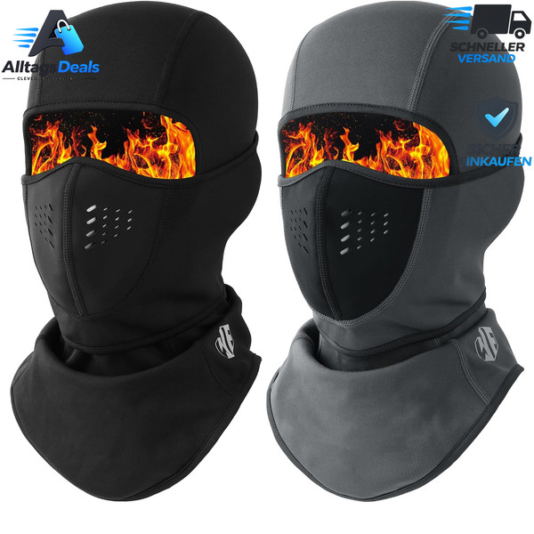 Skimaske Winter Sturmhaube Balaclava Winddicht Warm 1-2 StüCk Herren Damen-image