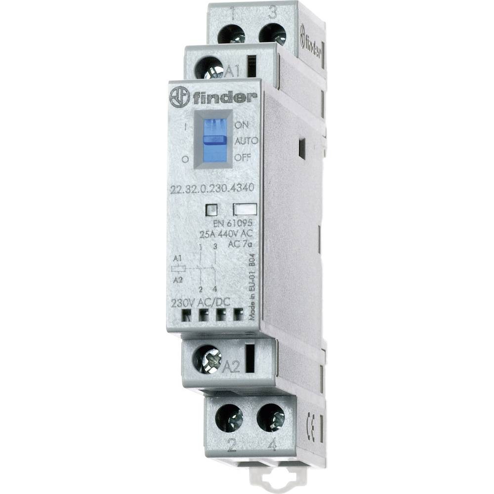 Contacteur Finder 22.32.0.024.1340 haute durabilité 20A à double isolation 24V