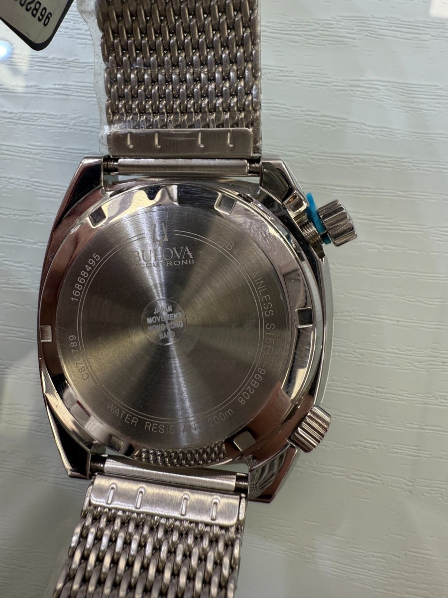NEW BULOVA ACCUTRON 2 SNORKEL ORANGE HAND 96B208 43MM QUARTZ