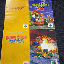 19 Nintendo N64 Instruction Book Manual Lot Mario Kart GoldenEye Super Mario 64