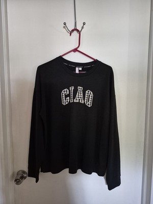 JOYSPUN szL (12-14) Long Sleeve Lounge Top Women s Black   CIAO  Italy NWT
