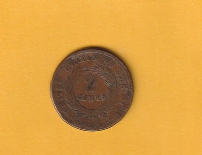 1864 Two Cent Piece Large Motto. Nice piece of USA History. Inv#288