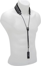BG C23LP Leather Clarinet Strap with Leather Pad Black Solid