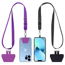 CACOE Phone Lanyard 2 Pcs Adjustable Neck Strap,4 Pcs Patches,Universal Cross...