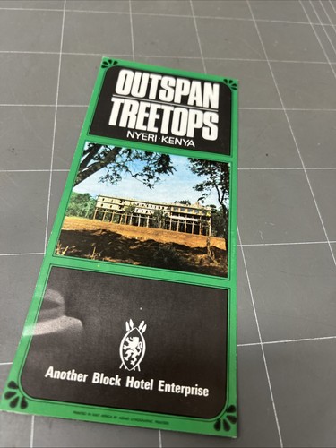 VINTAGE TRAVEL BROCHURE OUTSPAN TREETOPS NYERI KENYA WILDLIFE 1970s AFRICA - Bild 2 von 4