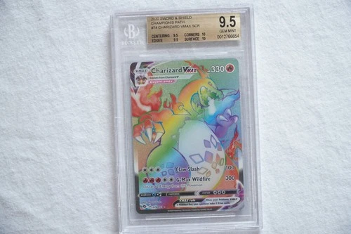 2020 SWORD & SHIELD CHAMPION'S PATH SECRET RARE 074/073 CHARIZARD VMAX BGS 9.5