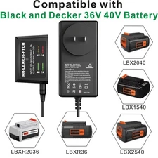 For Black and Decker LBXR36 36V/40V Lithium-ion Battery Charger LCS40 LCS36