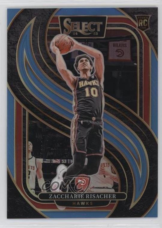 2024 Panini Select Premier Level Light Blue Prizm 46/299 Zaccharie Risacher 13n2