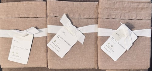 Pottery Barn Belgian Flax Linen Duvet Cover King/Cal King & 3 Euro Shams, Bronze - Picture 7 of 7
