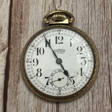 Vintage Rare Roamer Swiss 17 Jewels Pocket Watch 10K RGP Keystone Case Runs