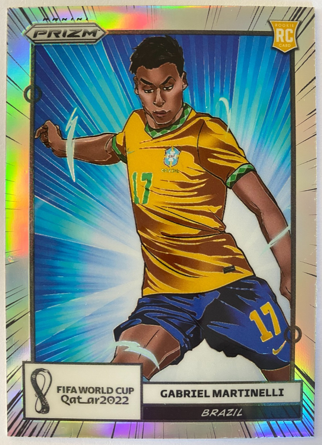 2022 PANINI PRIZM FIFA WORLD CUP  QATAR MANGA GABRIEL MARTINELLI BRASIL