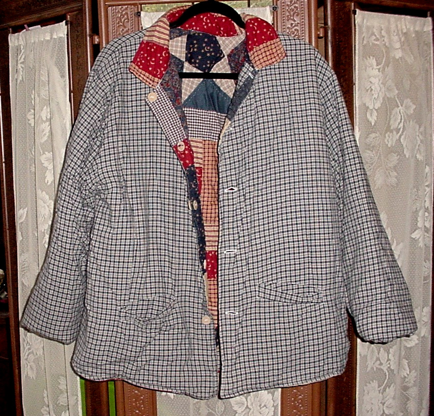 Vtg Patchwork Quilted Button Jacket Cottagecore B… - image 12