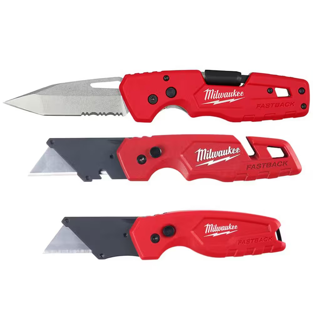 And Fastback Folding Utility Knife Set (3-pi