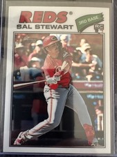 2026 Topps Heritage Sal Stewart White Chrome Rookie RC #221 Cincinnati Reds