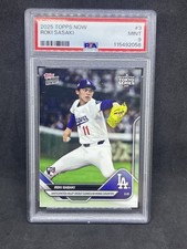 2025 TOPPS NOW #3 ROKI SASAKI PSA 9 Non Auto MLB & Dodgers Debut 2058