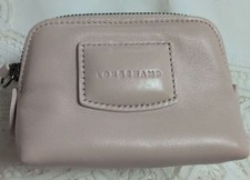 New and Unused Genuine Coin Case Pouch Longchamp Leather Pink Beige