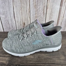 Skechers Hands Free Slip-Ins Shoes Summits Dazzling Haze Women's Wide Sz 10 W