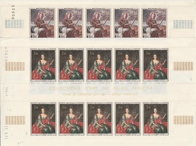 1972 MONACO KUNST BILDER PRINZEN 2 VAL IN 10 BLÄTTERN - FOTO - MNH MF140075