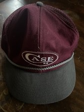 Case XX Cutlery Mesh Back Adj Strap Hat Men USA Made Burgundy  Gray