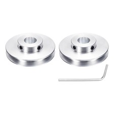 2Pcs Single Groove Pulley, 15mm Fixed Bore 60mm Outer Diameter for 6mm Belt