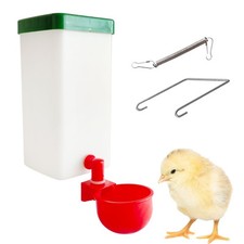 Automatic Waterer System Chick Drinker Cups 1L Hanging Automatic Fill Poultry...