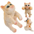 3Pcs Cat Statue Decor Figurine Landscaping Mini Fishing Decoration