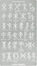 Aleks Melnyk No.412 Metal Stencil, Viking Bind Runes Generator, Bindrune,...