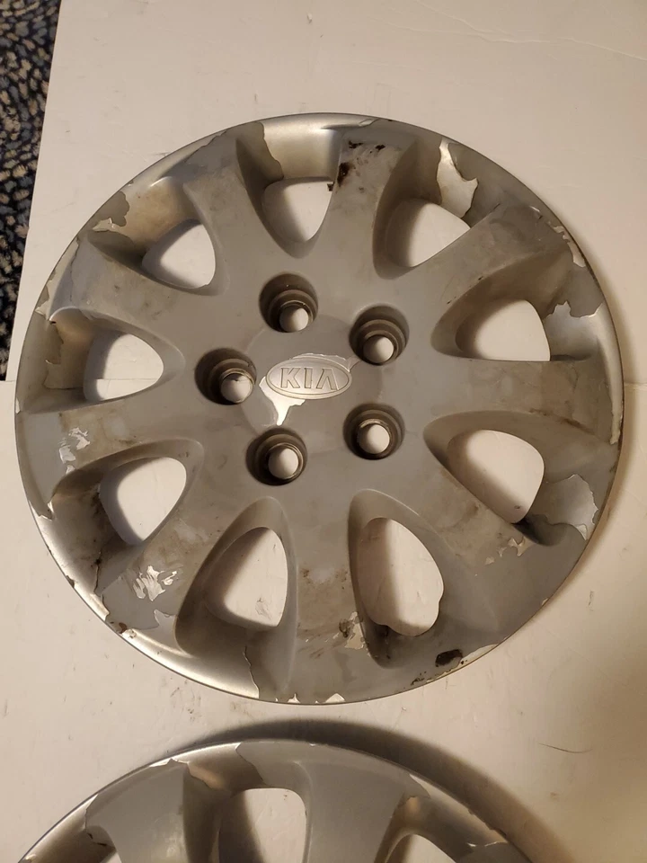 LOTE de 2) Tapacubos cubierta de rueda OEM Kia Sedona 2004 2005 15" OEM Foto 3 de 4