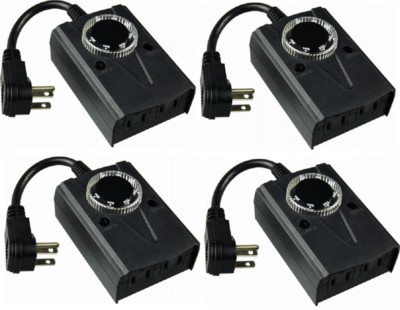 Tru-Guard 59429TV Outdoor HD Mechanical Countdown Electrical Timers - 4 Pack