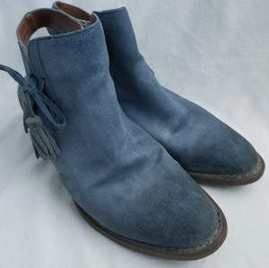 born blue suede boots